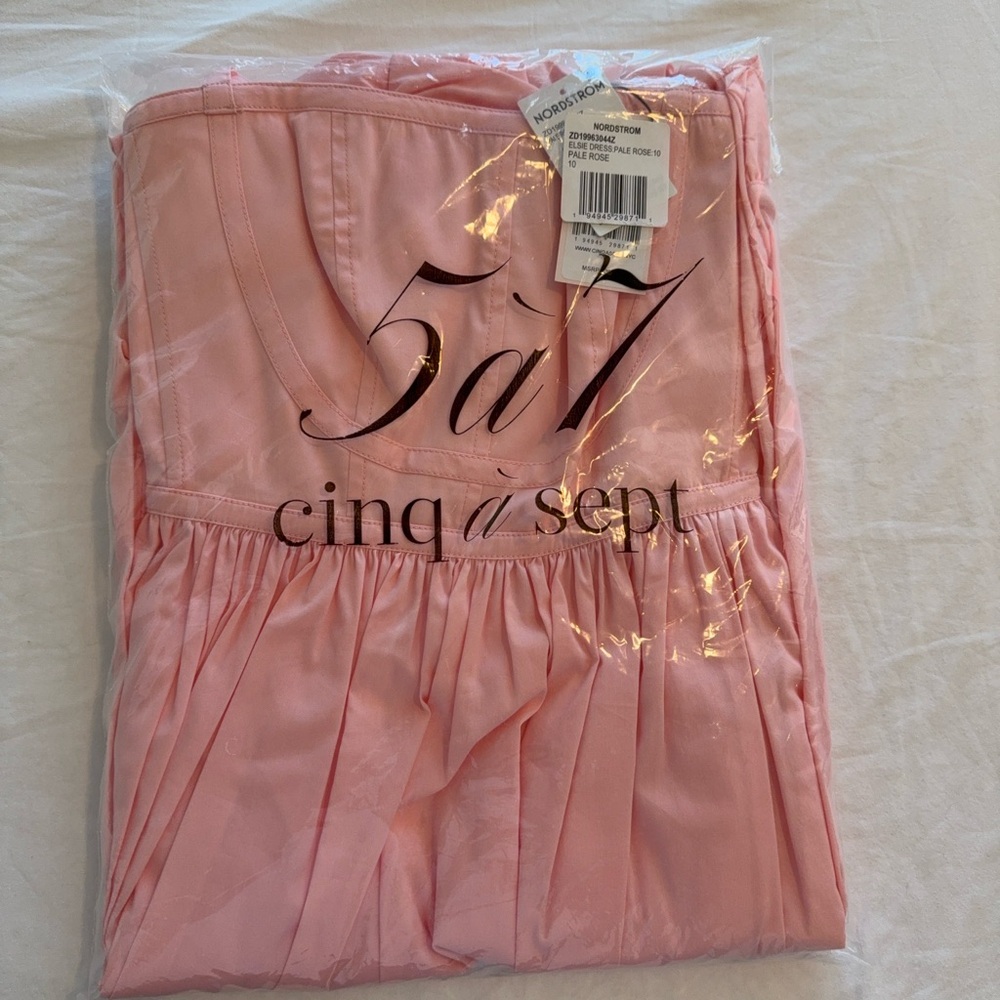 Cinq á Sept Elsie Dress Pale Rose 10 Single-Tiered Midi-Dress 10 - Picture 2 of 15